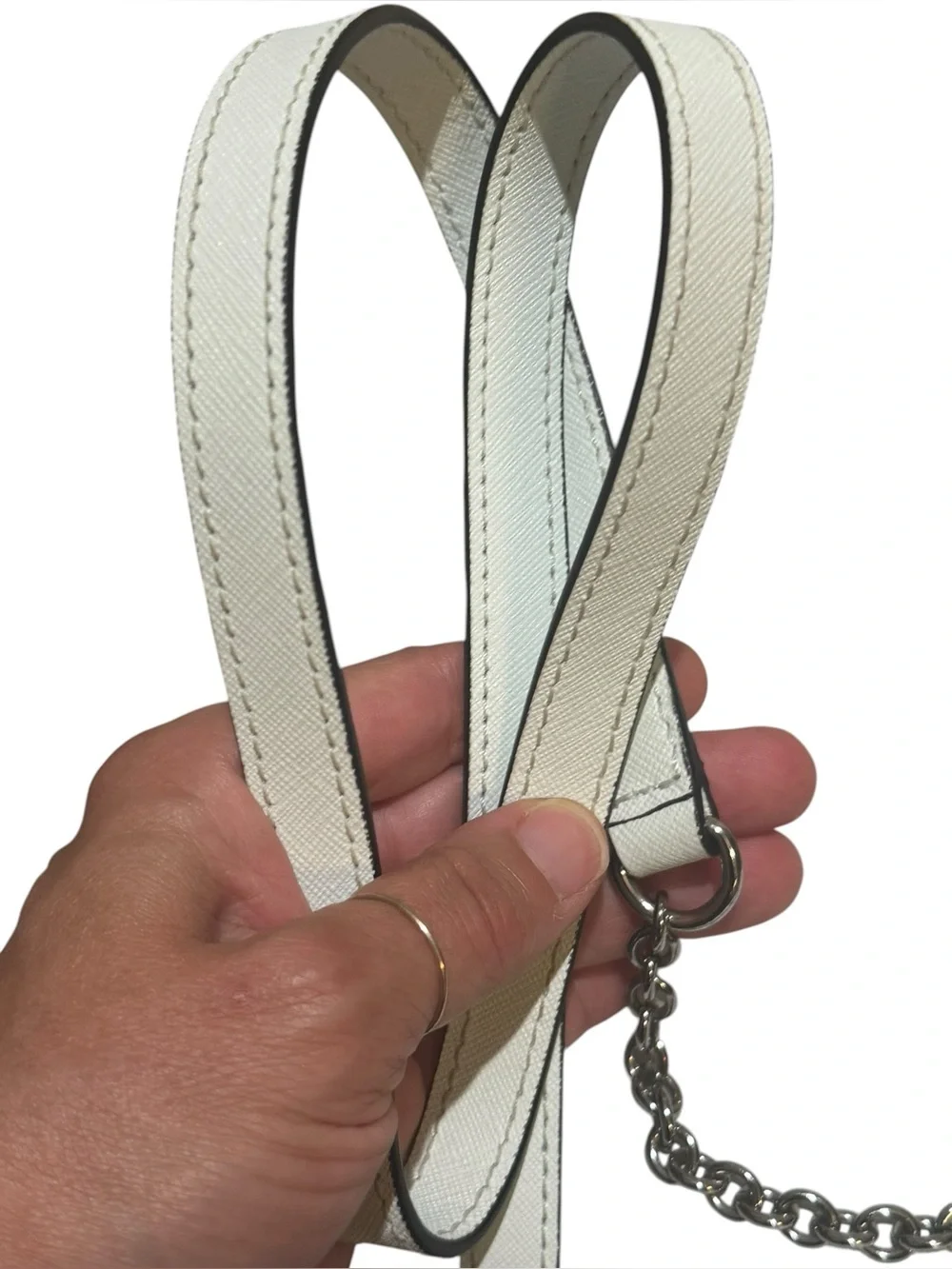 Rare HENRI BENDEL Saffiano Leather Crossbody Wallet on a Chain Mint Green EUC